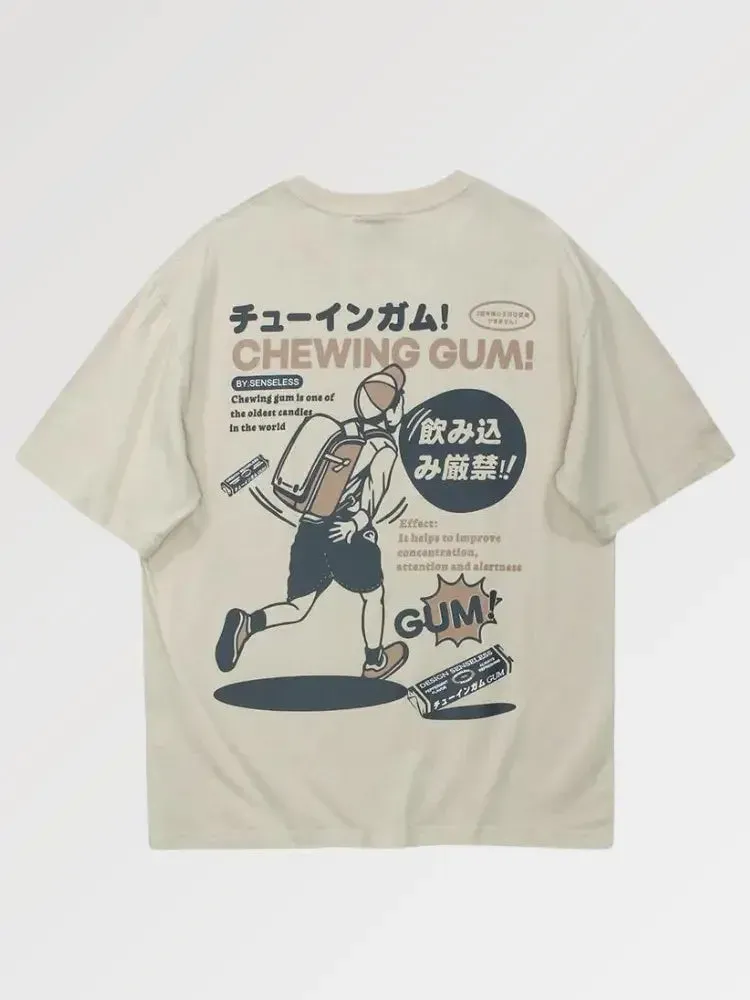 Japon style gumboy t-shirt coton col rond