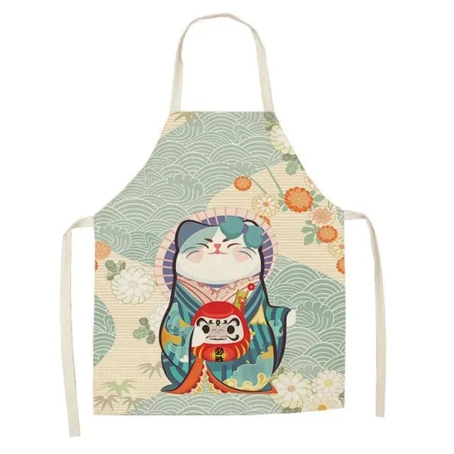 Japon style Lucky Cat Apron Kitchen tablier de cuisine, motif porte-bonheur
